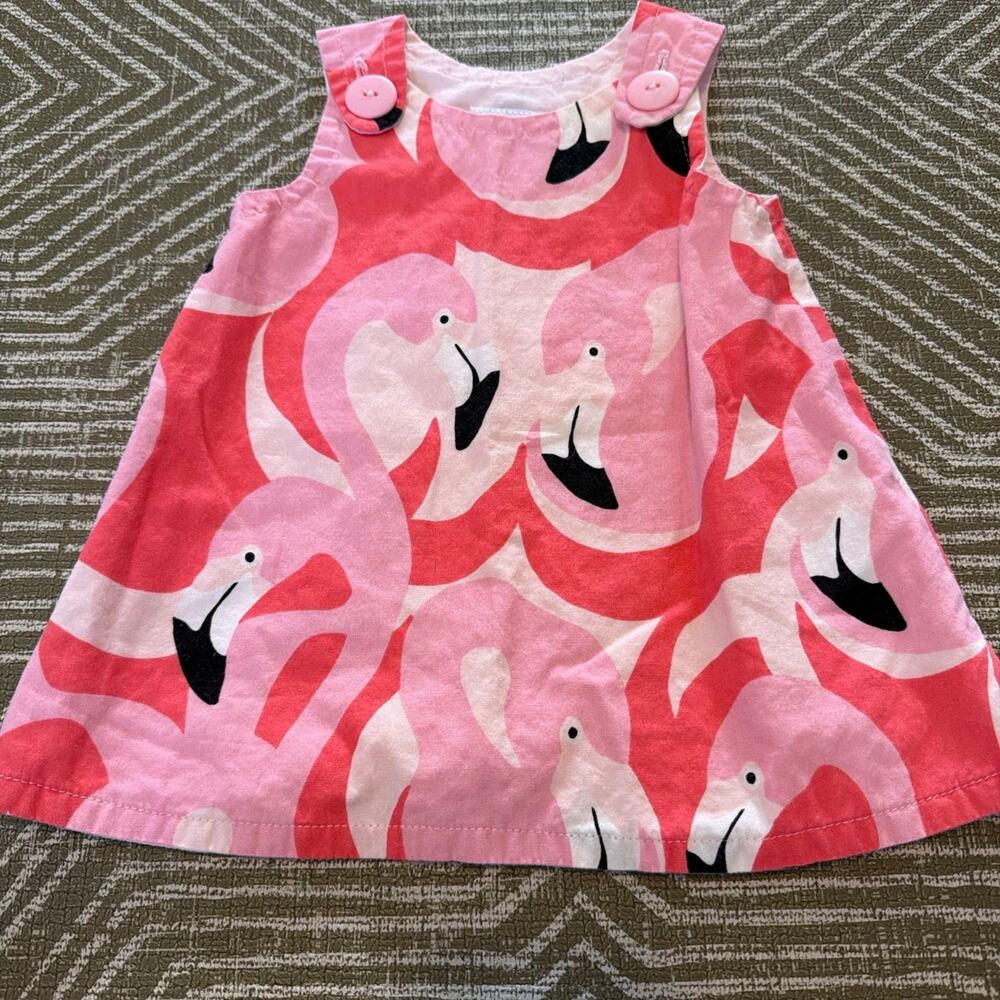 O Grace C Pink Flamingo A-Line Dress 6-12 Months Boutique Baby Girl Summer